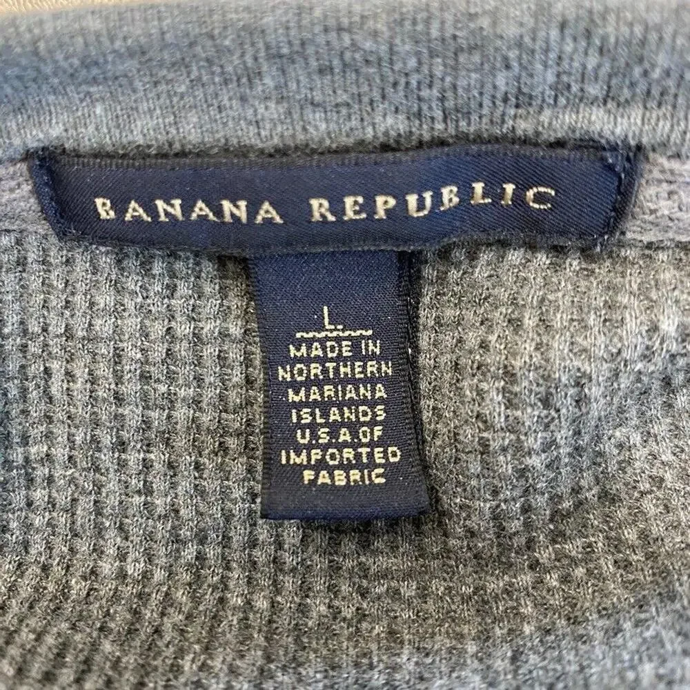 Banana Republic Sweater Mens Large Gray Long Sleeve Top Pullover Crew Neck